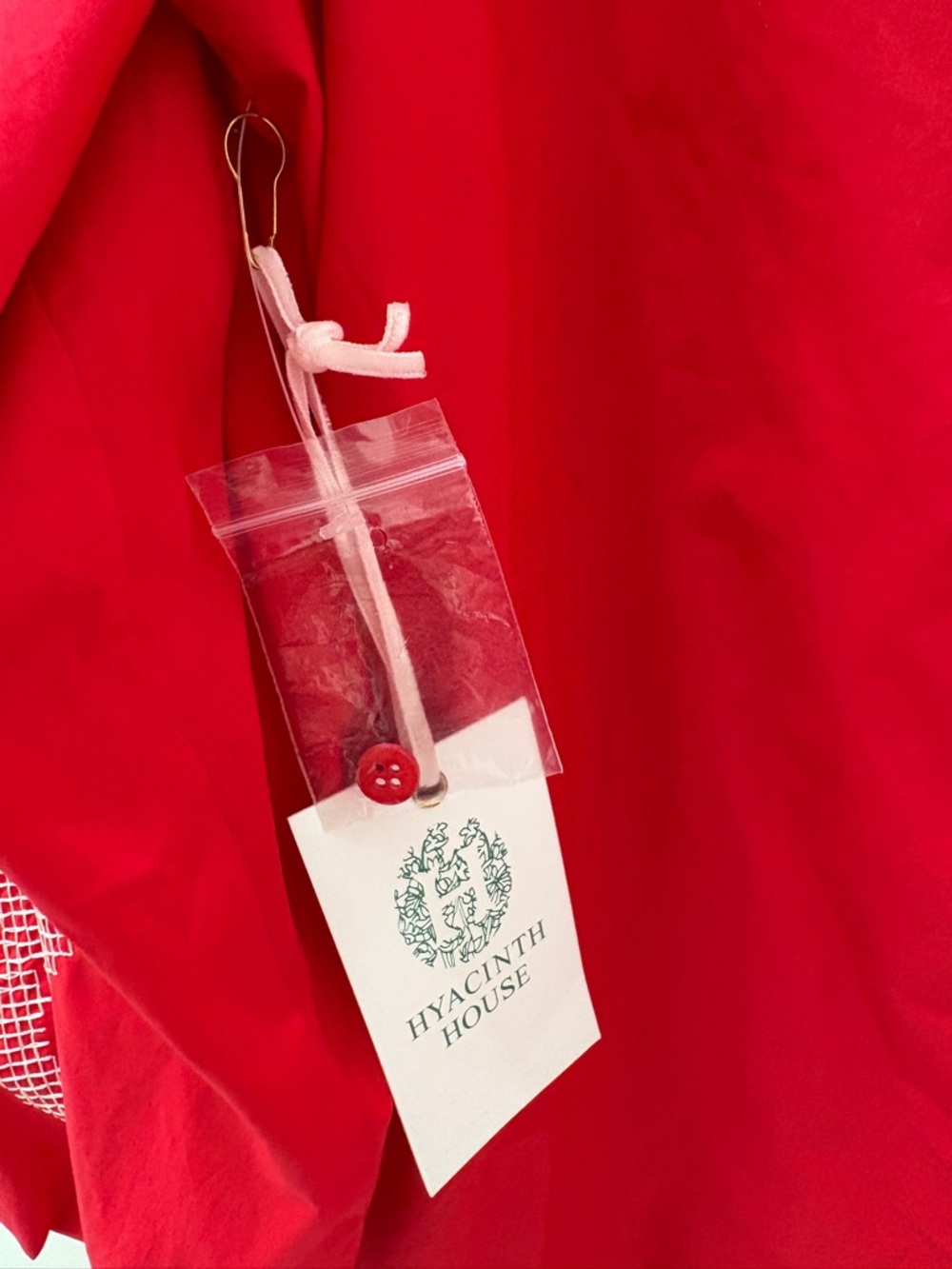 HYACINTH HOUSE Red & White Embroidery Mini Arem Caftan - Picture 9 of 12